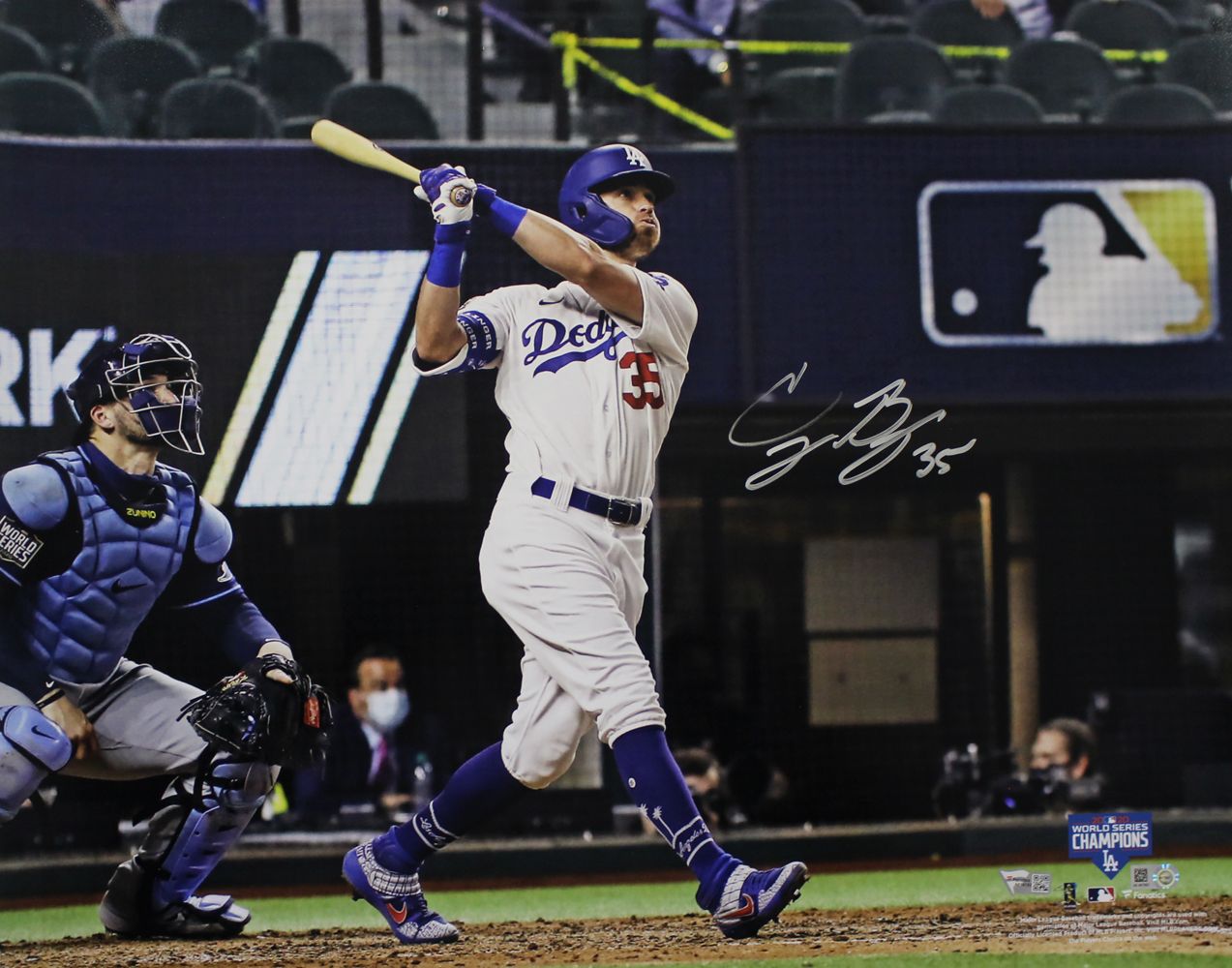 Cody Bellinger Autographed 16x20 Photo Dodgers 2020 World Series Fanatics