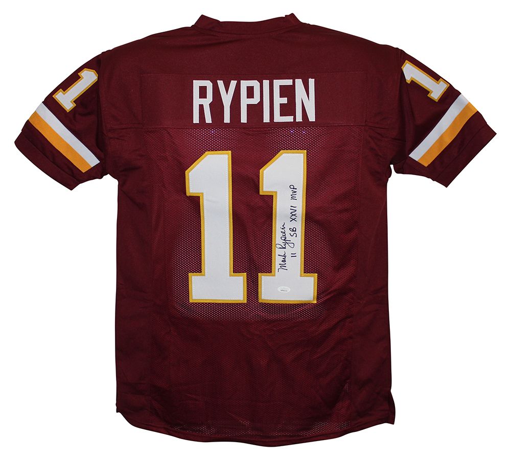 Mark Rypien Autographed/Signed Washington Redskins Red XL Jersey MVP JSA