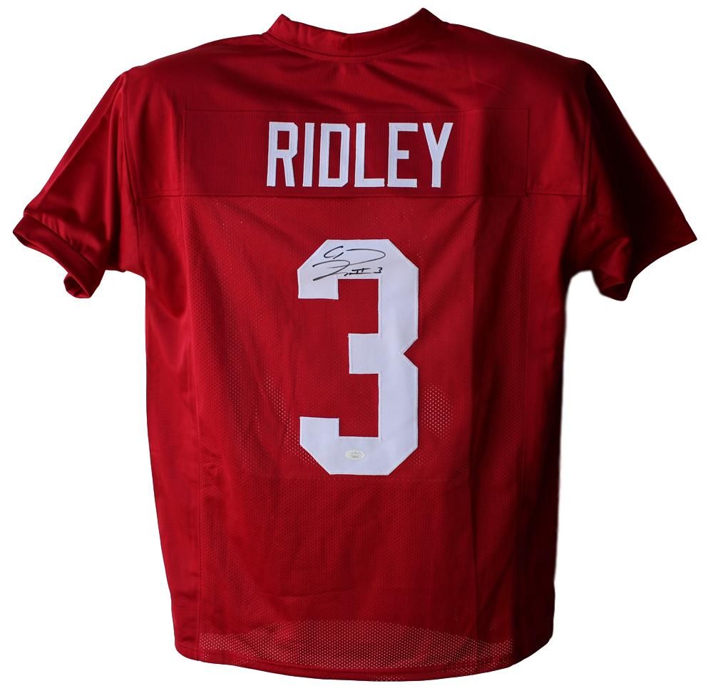 Calvin Ridley Autographed Alabama Crimson Tide Red XL Jersey JSA