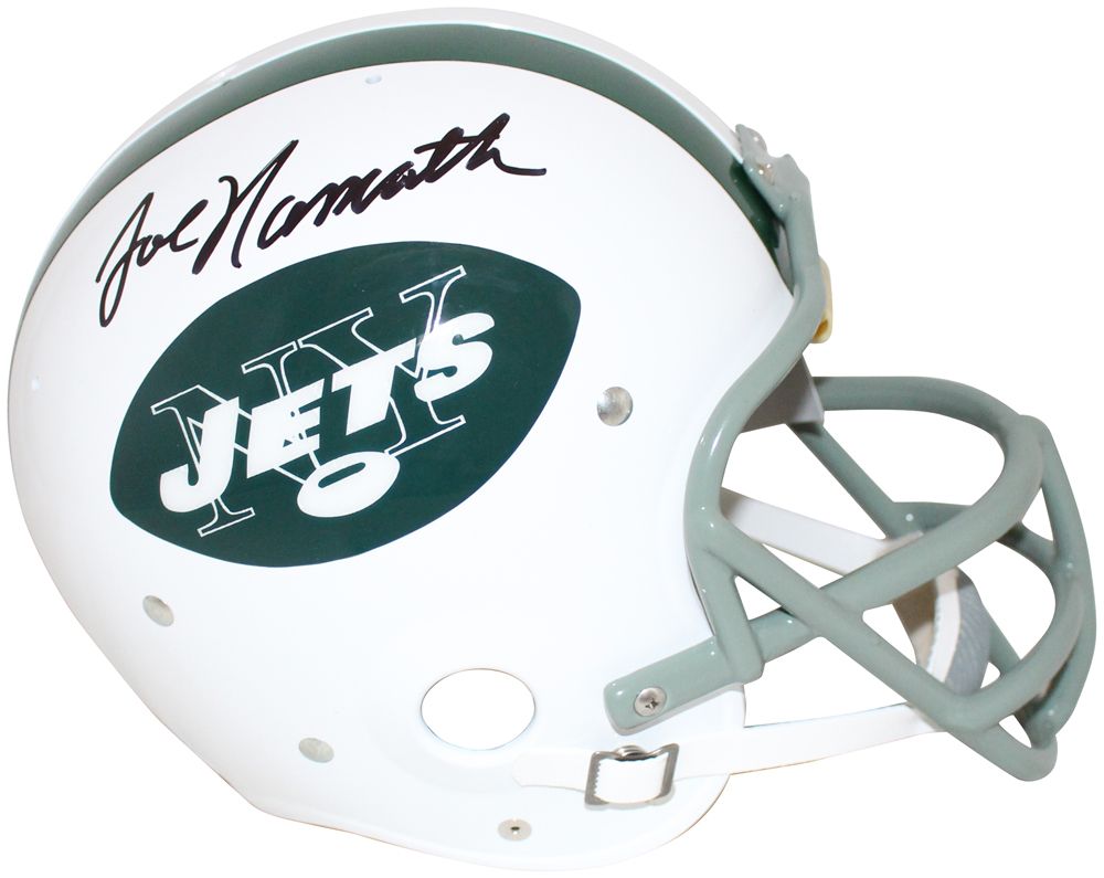 Joe Namath Signed New York Jets Authentic Helmet Cow Catcher Mask JSA