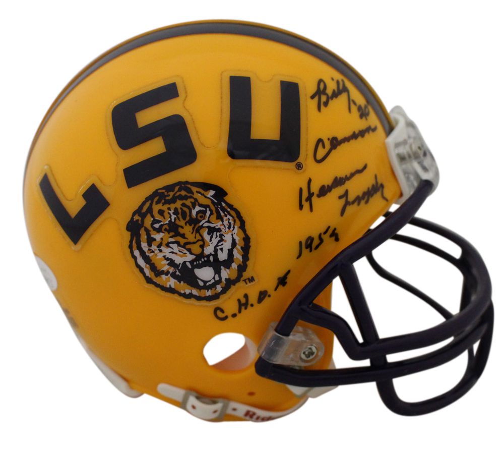 Billy Cannon Autographed LSU Tigers Mini Helmet CHOF &amp; Heisman JSA