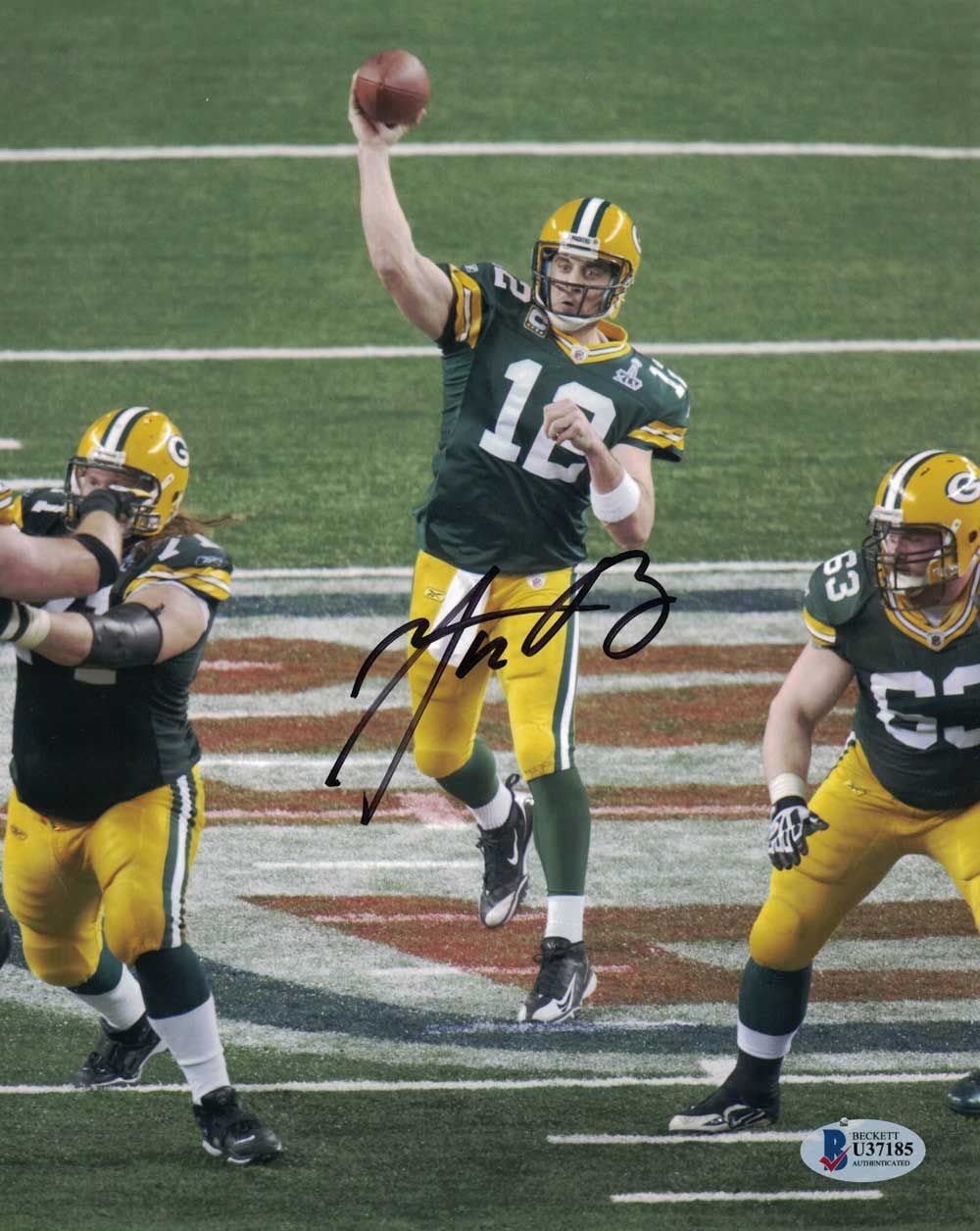 Aaron Rodgers Autographed/Signed Green Bay Packers 8x10 Photo BAS