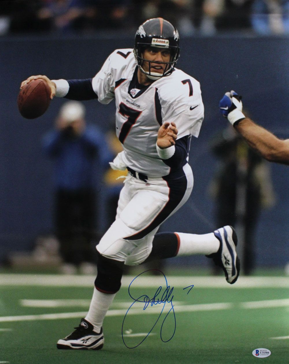 John Elway Autographed/Signed Denver Broncos 16x20 Photo BAS