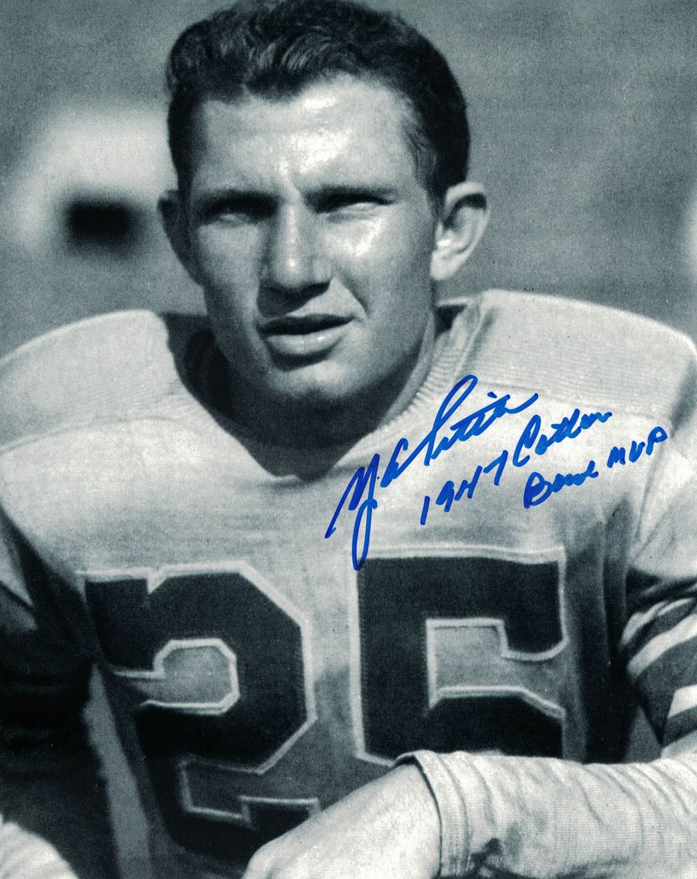 YA Tittle Autographed/Signed LSU Tigers 8x10 Photo Cotton Bowl MVP