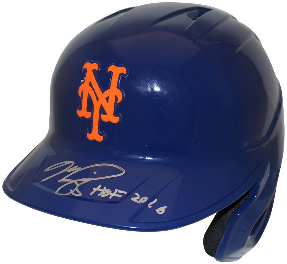 Mike Piazza Autographed FS New York Mets Batting Helmet HOF 2016 FAN