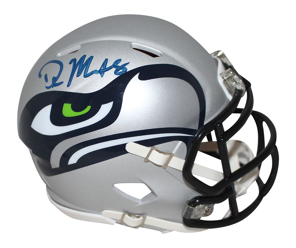 DK Metcalf Autographed/Signed Seattle Seahawks AMP Mini Helmet BAS