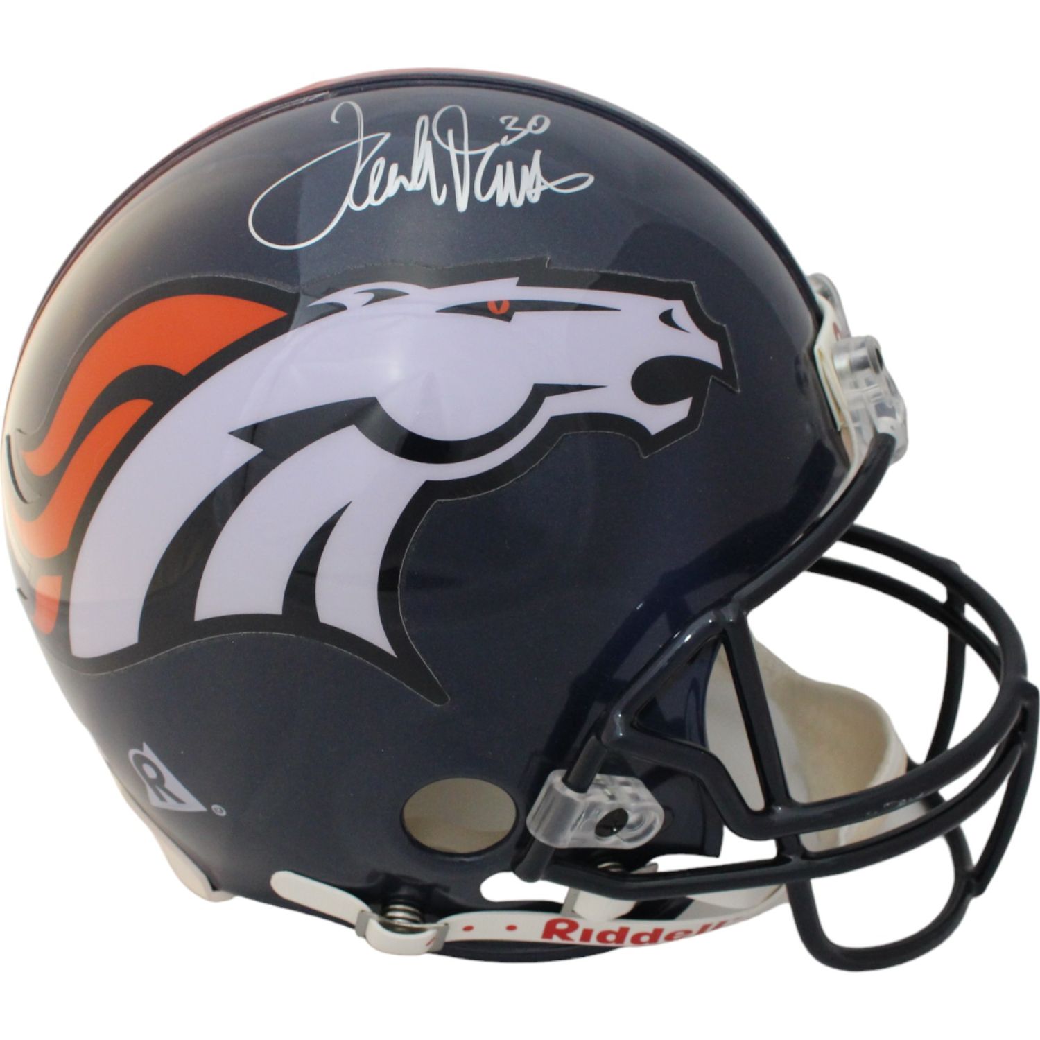 Terrell Davis Autographed Denver Broncos Authentic VSR4 Helmet BAS 44702