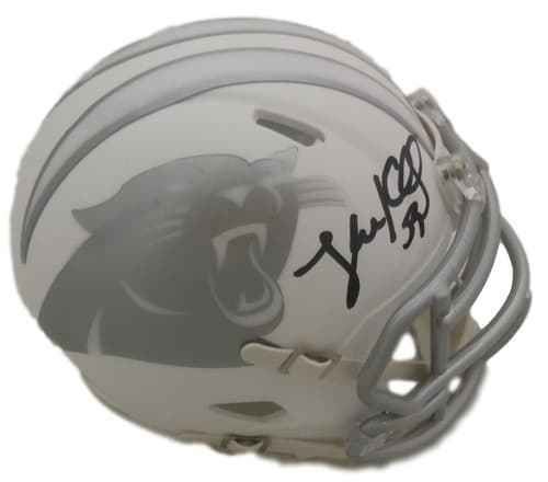 Luke Kuechly Autographed Carolina Panthers Ice Mini Helmet JSA