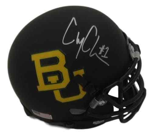 Corey Coleman Autographed Baylor Bears Black Schutt Mini Helmet JSA