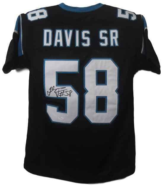 Thomas Davis Autographed Carolina Panthers Size XL Black Jersey  JSA