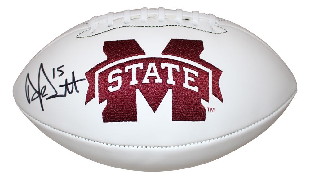 Dak Prescott Autographed Mississippi State Bulldogs Logo Football BAS