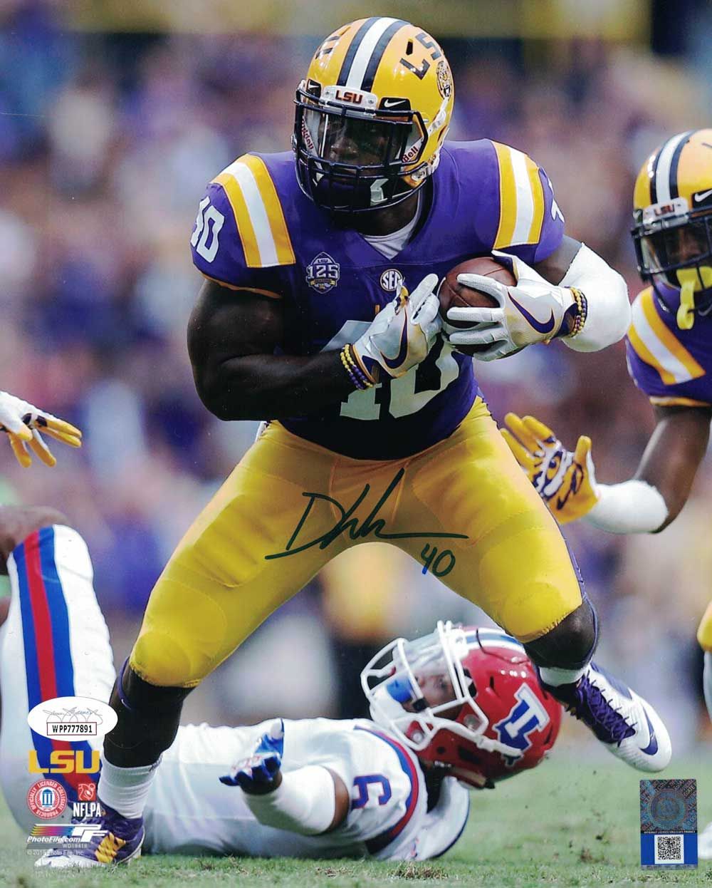Devin White Autographed/Signed LSU Tigers 8x10 Photo JSA PF