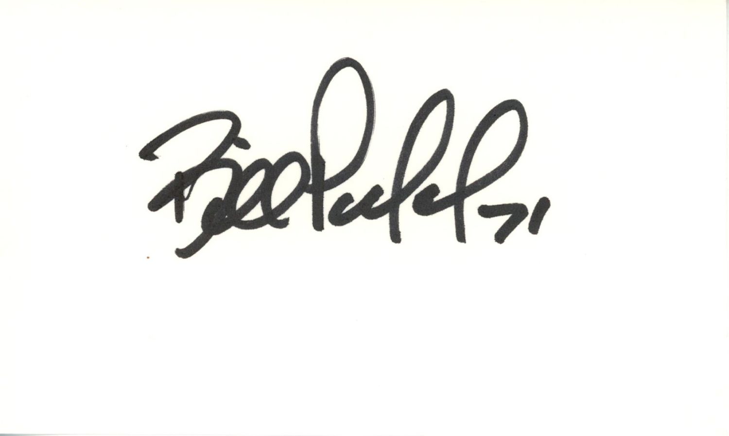 Bill Pickel Autographed/Signed Los Angeles Raiders Index Card BAS 45362
