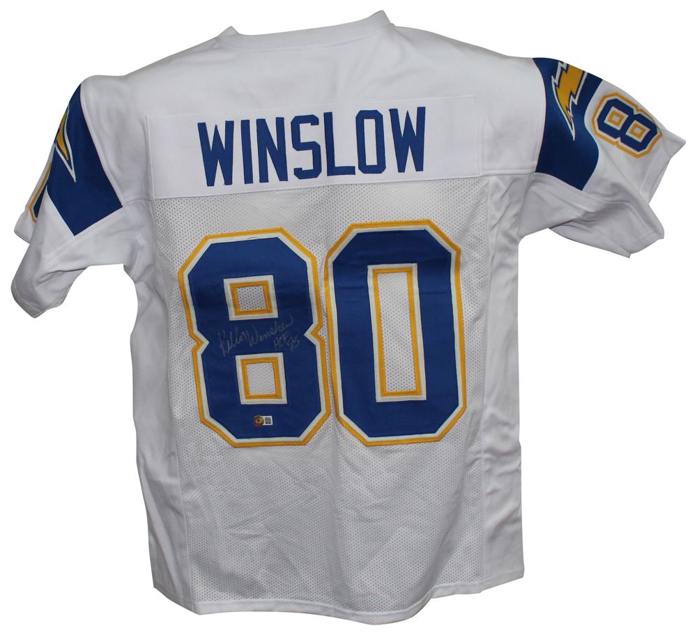 Kellen Winslow Autographed/Signed Pro Style White XL Jersey BAS