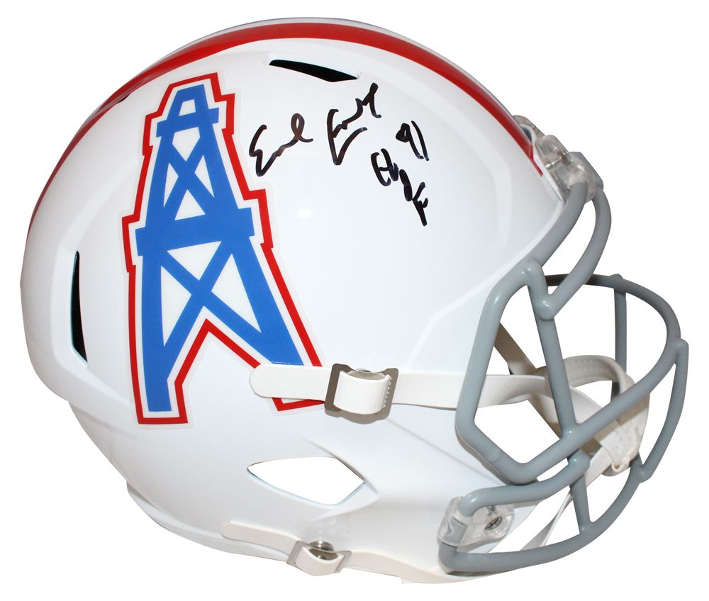 Earl Campbell Autographed/Signed Houston Oilers F/S Helmet BAS