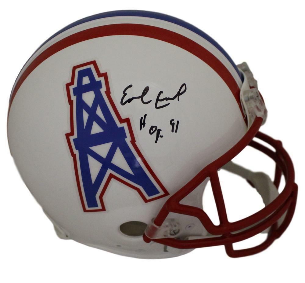 Earl Campbell Autographed Houston Oilers Proline Helmet Red Mask HOF JSA