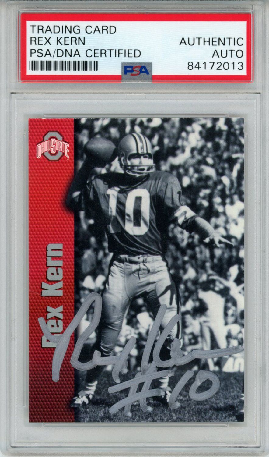Rex Kern Autographed/Signed Trading Card PSA Slab