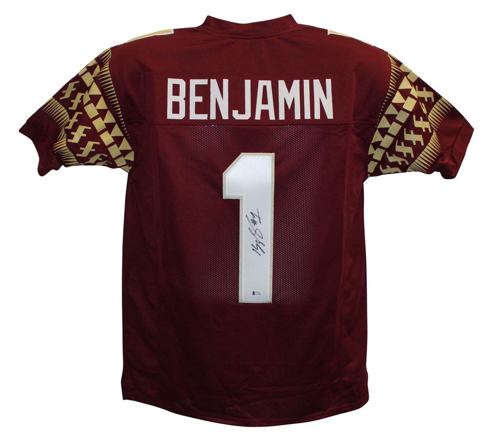 Kelvin Benjamin Autographed/Signed College Style Maroon XL Jersey BAS