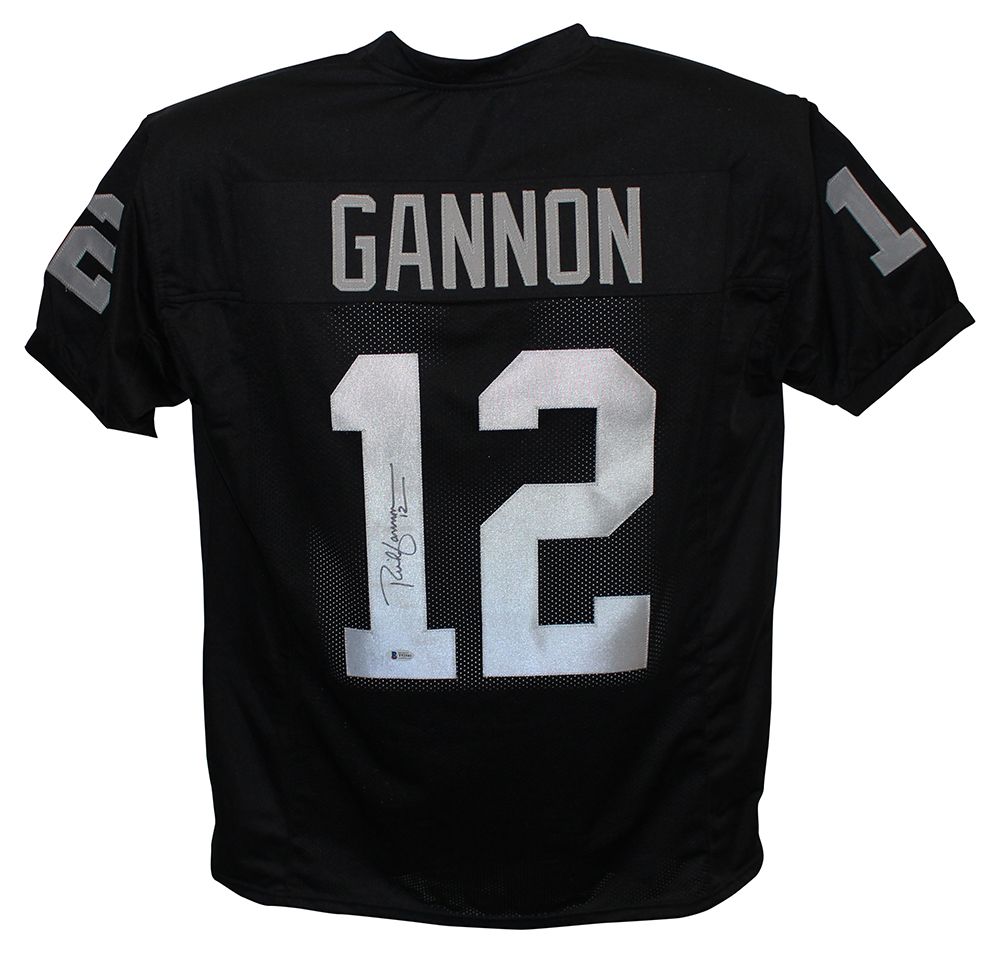 Rich Gannon Autographed/Signed Pro Style Black XL Jersey BAS