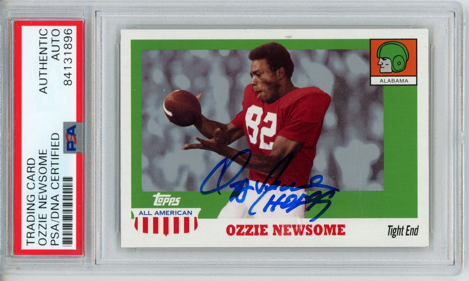 Ozzie Newsome Autographed 2005 Topps All American Trading Card PSA Slab