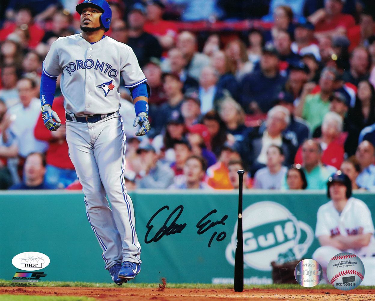 Edwin Encarnacion Autographed Toronto Blue Jays 8x10 Photo JSA PF