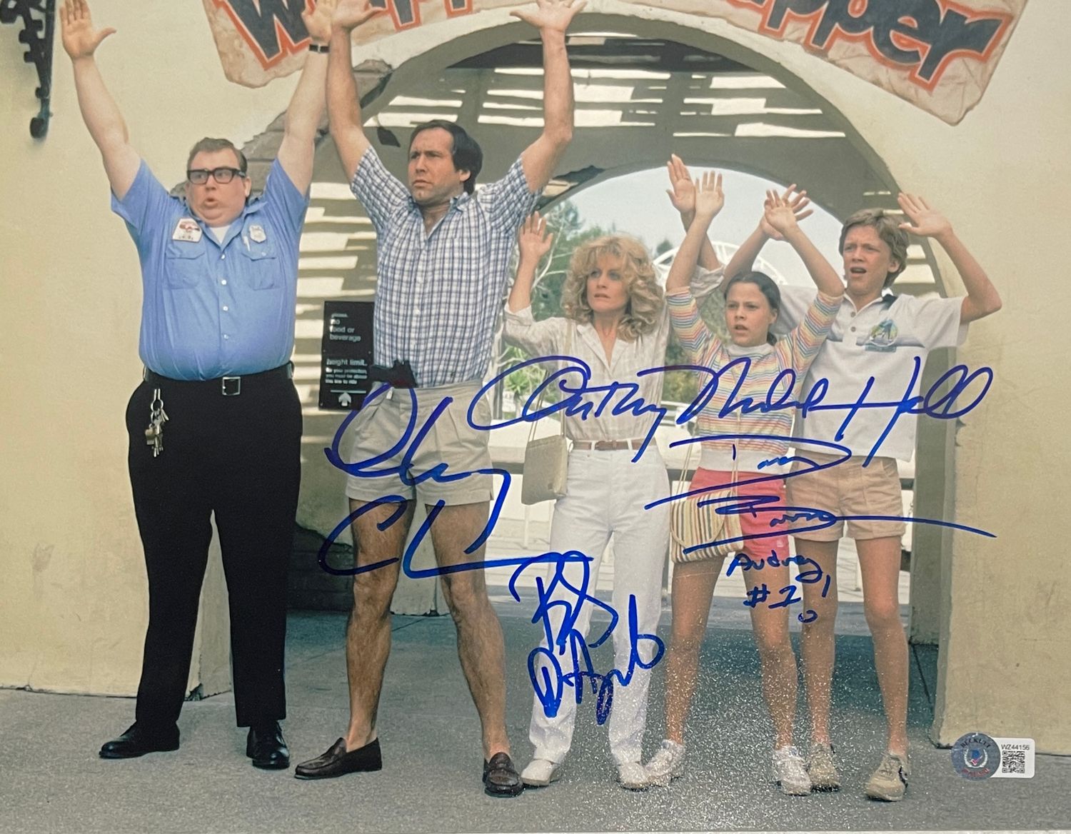 National Lampoon&#39;s Vacation Cast Autographed 11x14 Photo 4 Sigs. Beckett