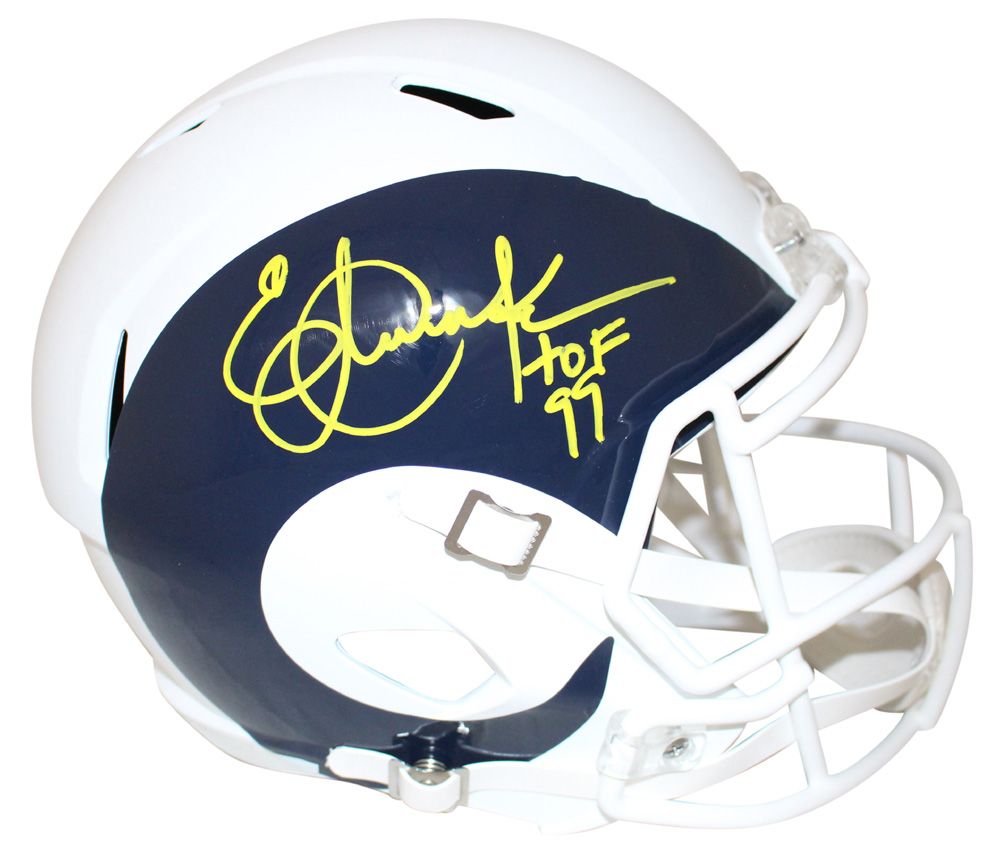 Eric Dickerson Autographed Los Angeles Rams F/S AMP Helmet HOF BAS