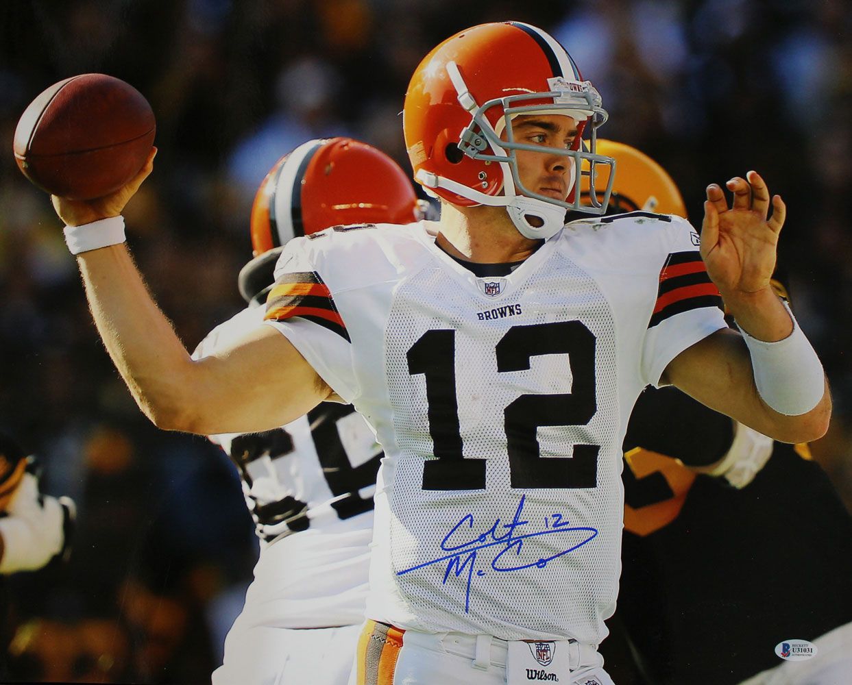 Colt McCoy Autographed/Signed Cleveland Browns 16x20 Photo BAS