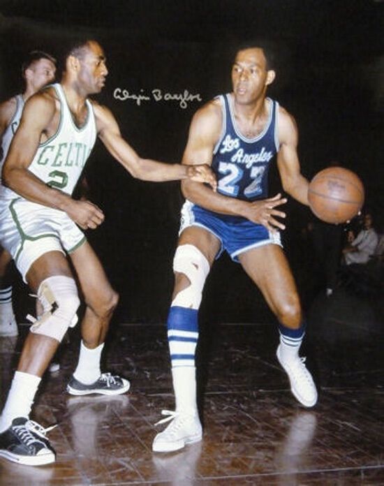 Elgin Baylor Autographed Los Angeles Lakers 16x20 Photo (Blue)