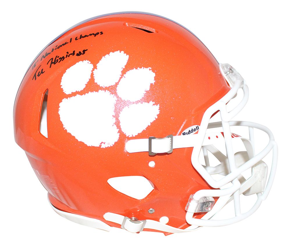 Tee Higgins Signed Clemson Tigers Authentic Speed Helmet Champs BAS