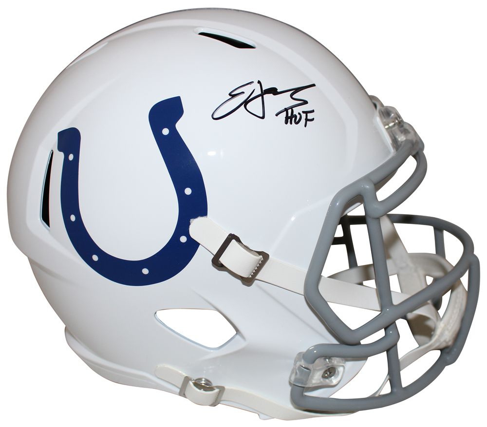 Edgerrin James Signed Indianaoplis Colts F/S Speed Helmet HOF JSA