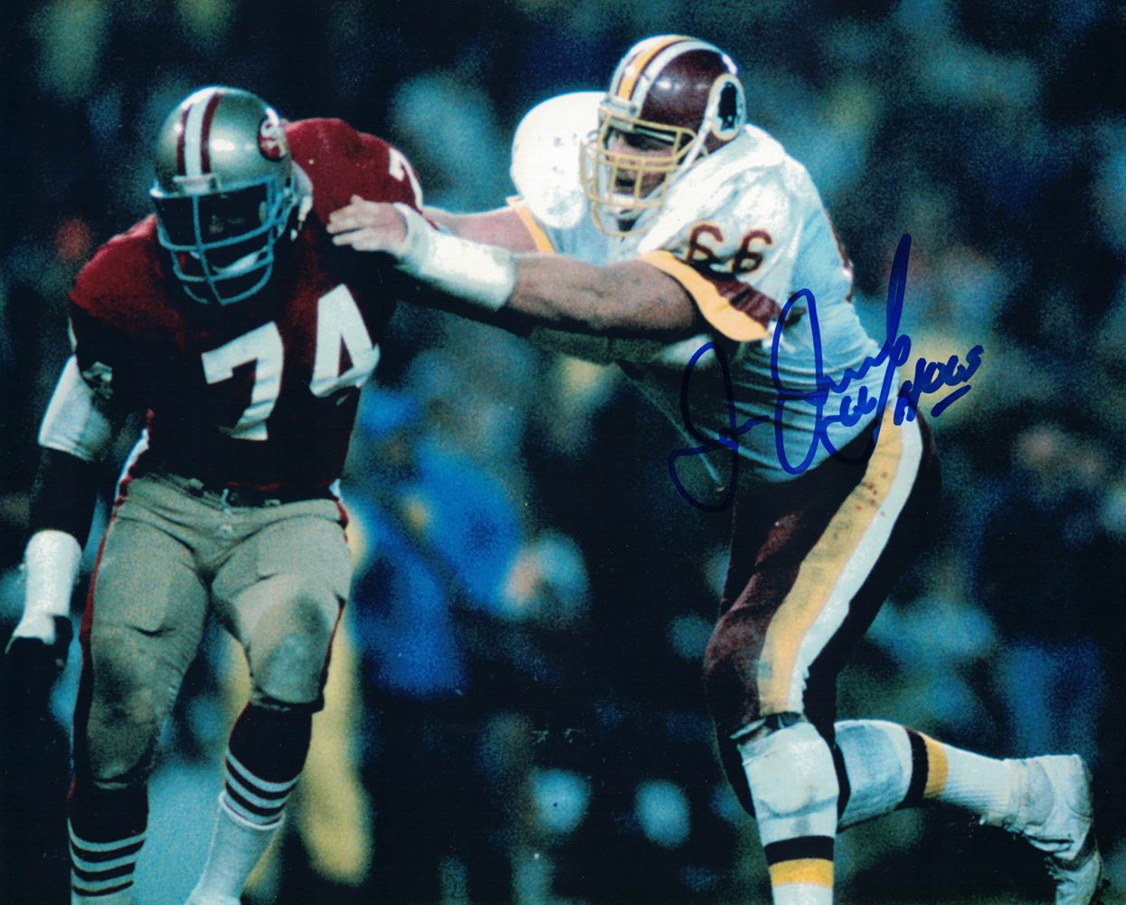 Joe Jacoby Autographed/Signed Washington Redskins 8x10 Photo