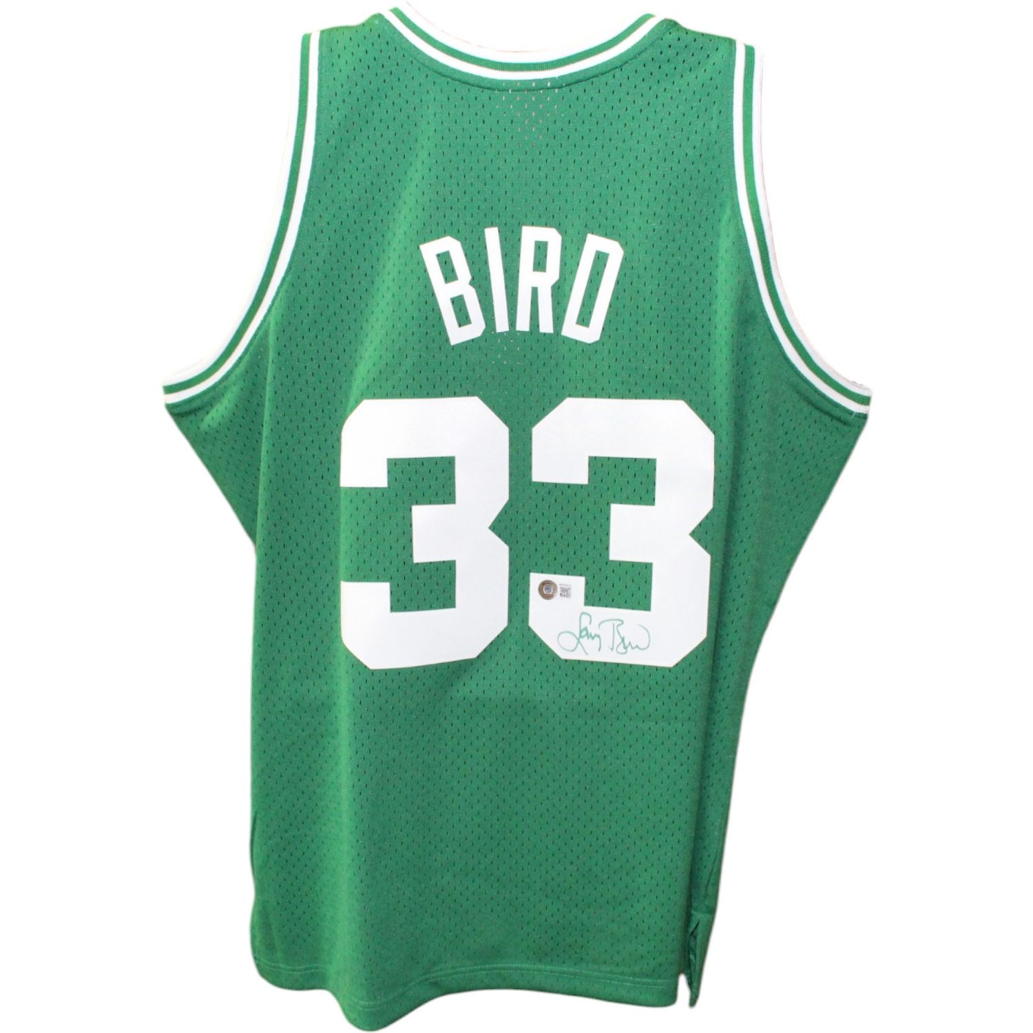 Larry Bird Signed Boston Celtics Green Hardwood Classics BAS