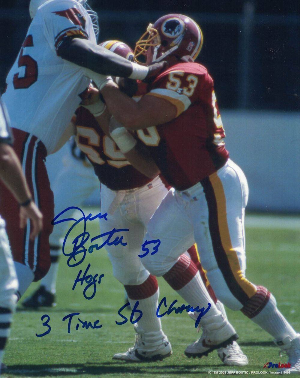 Jeff Bostic Autographed/Signed Washington Redskins 8x10 Photo 2 Insc