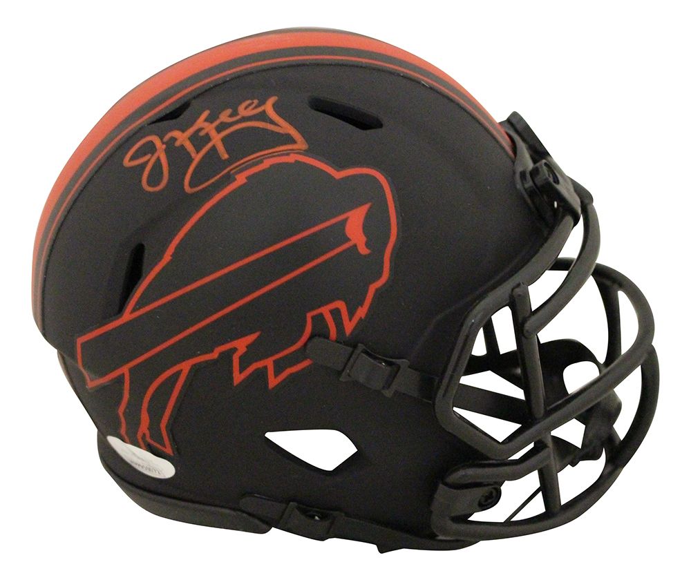 Jim Kelly Autographed/Signed Buffalo Bills Eclipse Mini Helmet JSA