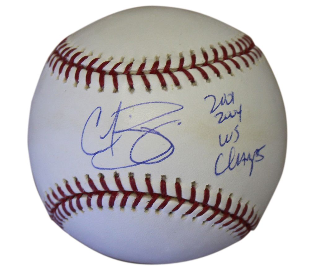 Curt Schilling Autographed Boston Red Sox OML Baseball WS Champs Steiner