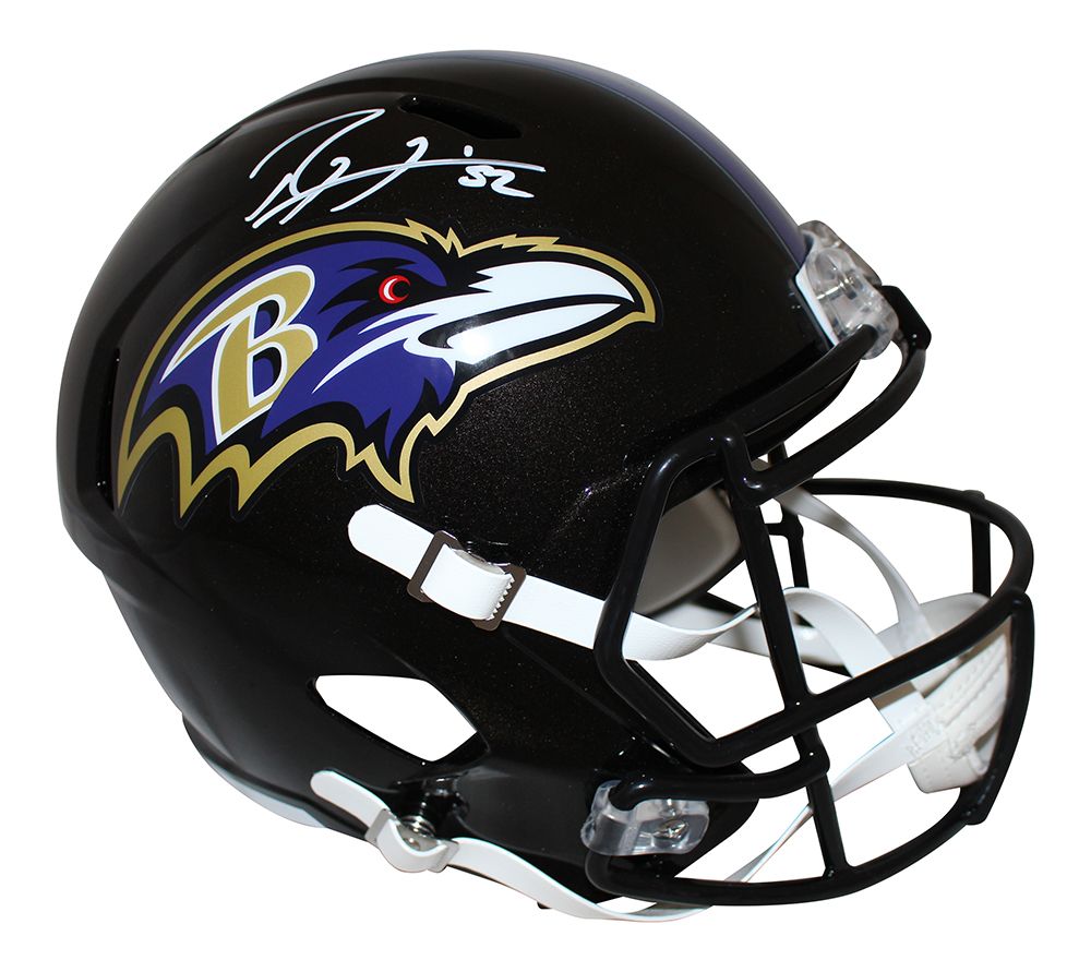Ray Lewis Autographed/Signed Baltimore Ravens F/S Speed Helmet BAS