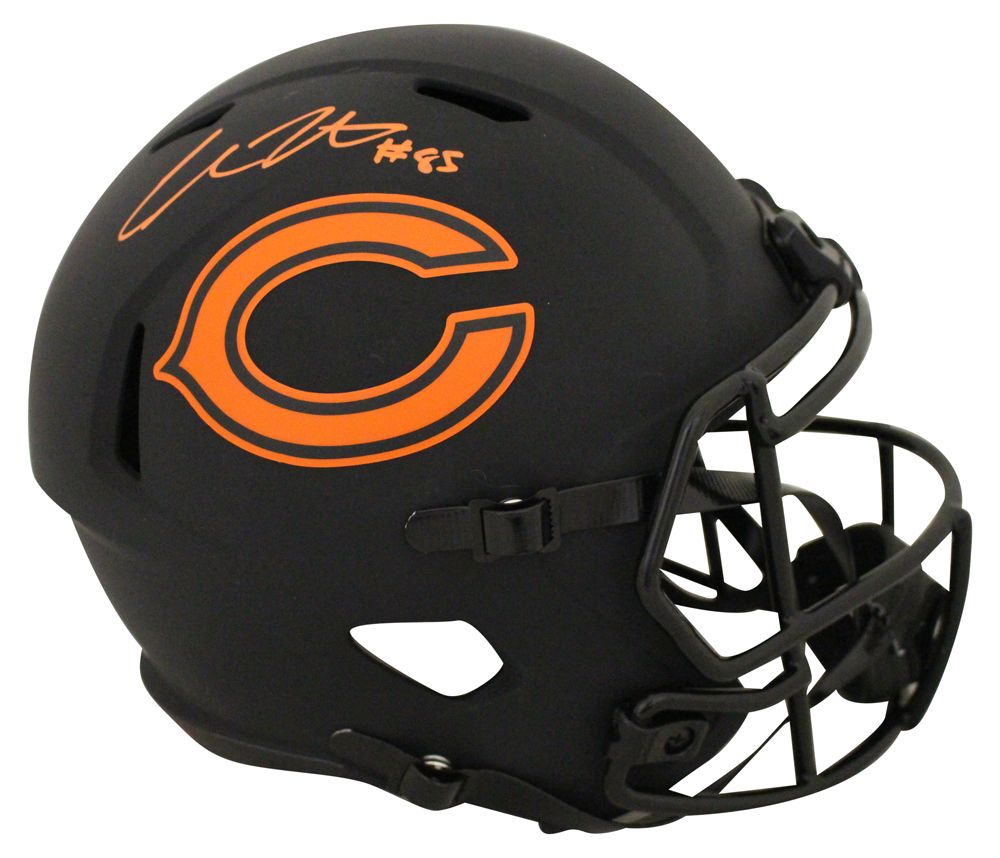 Cole Kmet Autographed/Signed Chicago Bears F/S Eclipse Helmet BAS