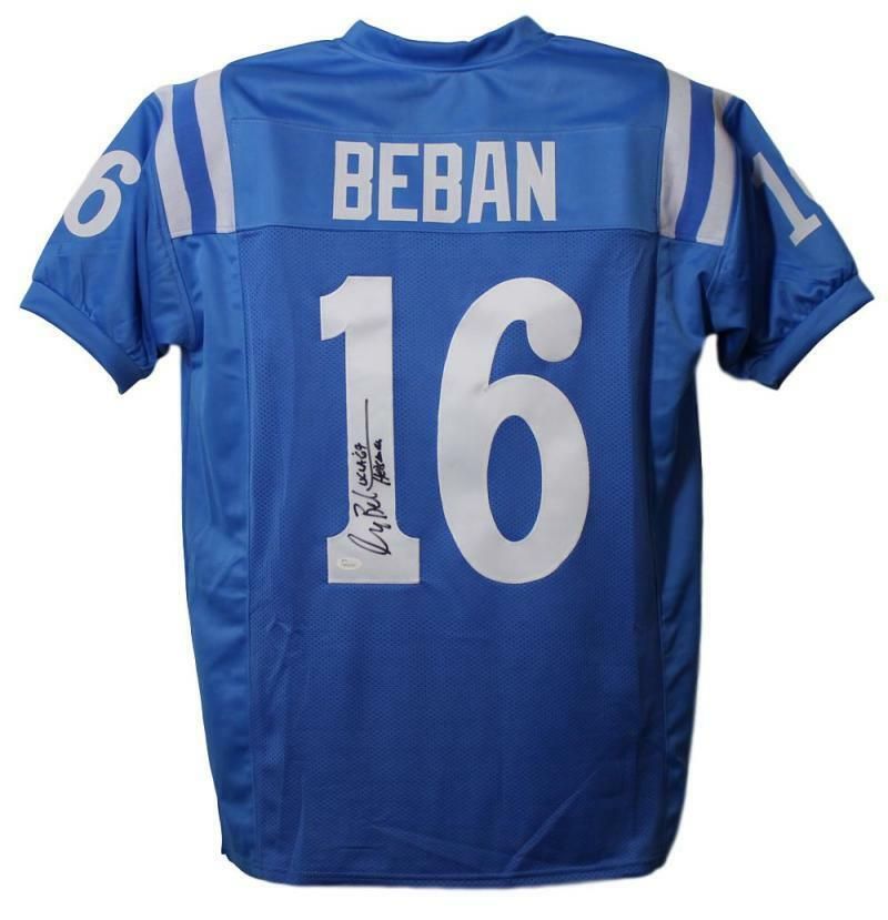 Gary Beban Autographed UCLA Bruins XL Blue Jersey Heisman JSA