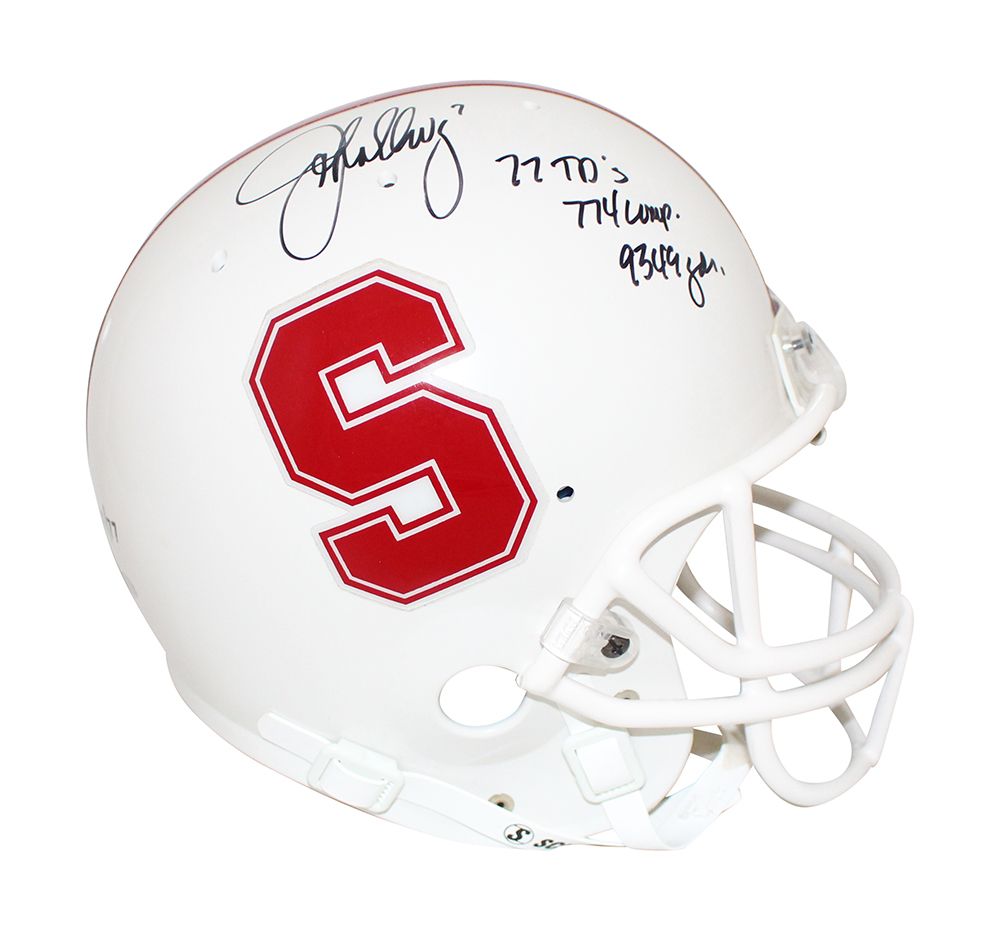John Elway Autographed/Signed Stanford Cardinal Authentic Helmet MM