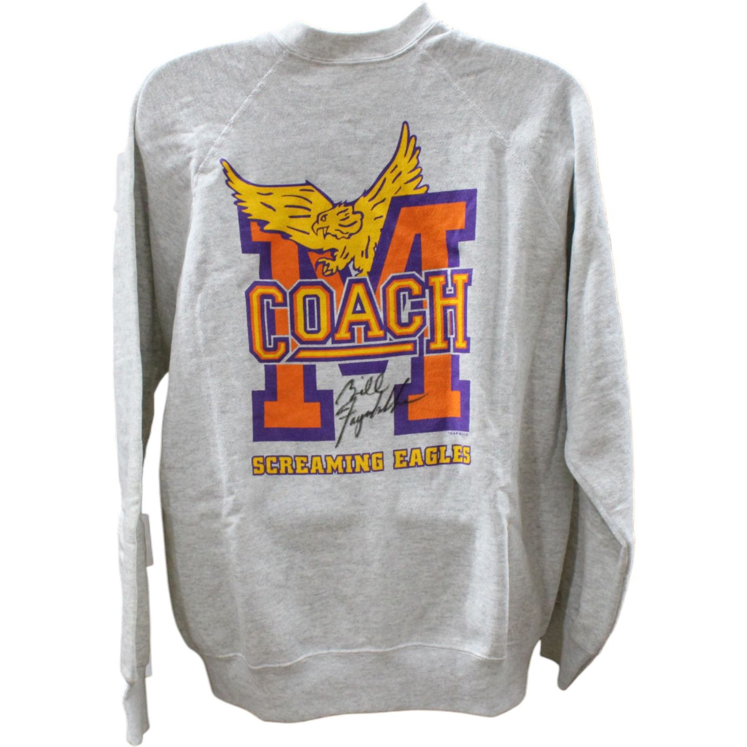 Bill Fagerbakke Signed &quot;Coach&quot; Screaming Eagles XL Sweatshirt BAS 45008