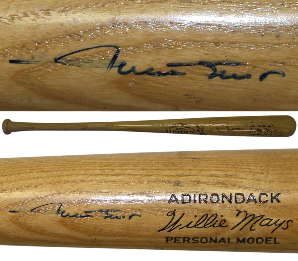 Willie Mays Autographed San Francisco Giants Blonde Adironack Bat JSA