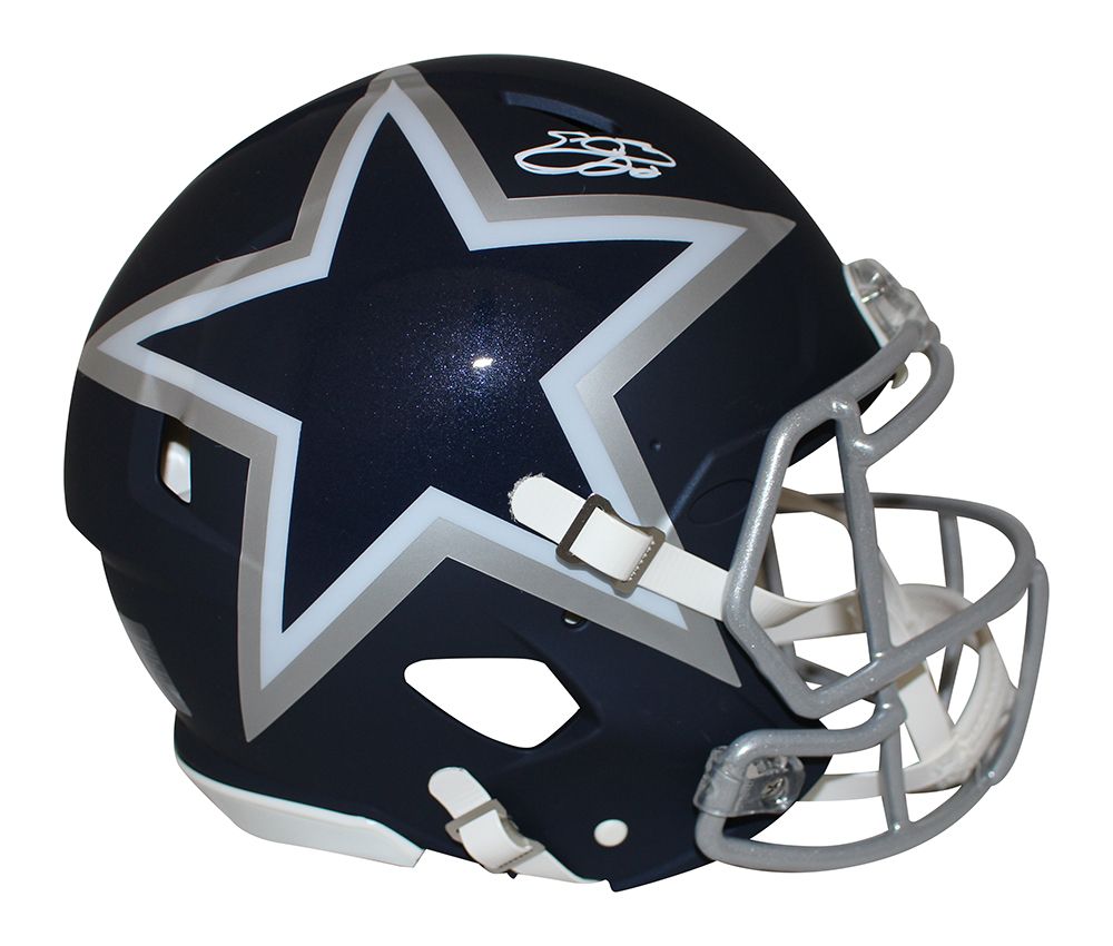 Emmitt Smith Autographed Dallas Cowboys Authentic AMP Helmet BAS