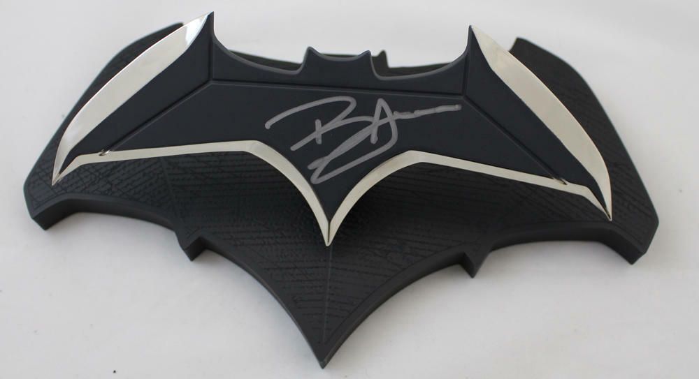Ben Affleck Autographed Batman QM Caliber Metal Works Batarang BAS