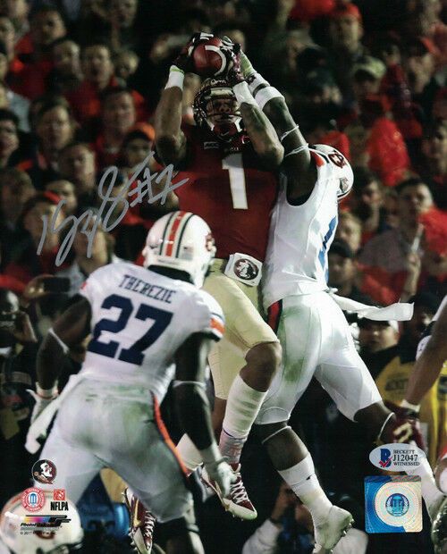 Kelvin Benjamin Autographed Florida State Seminoles 8x10 Photo BEC