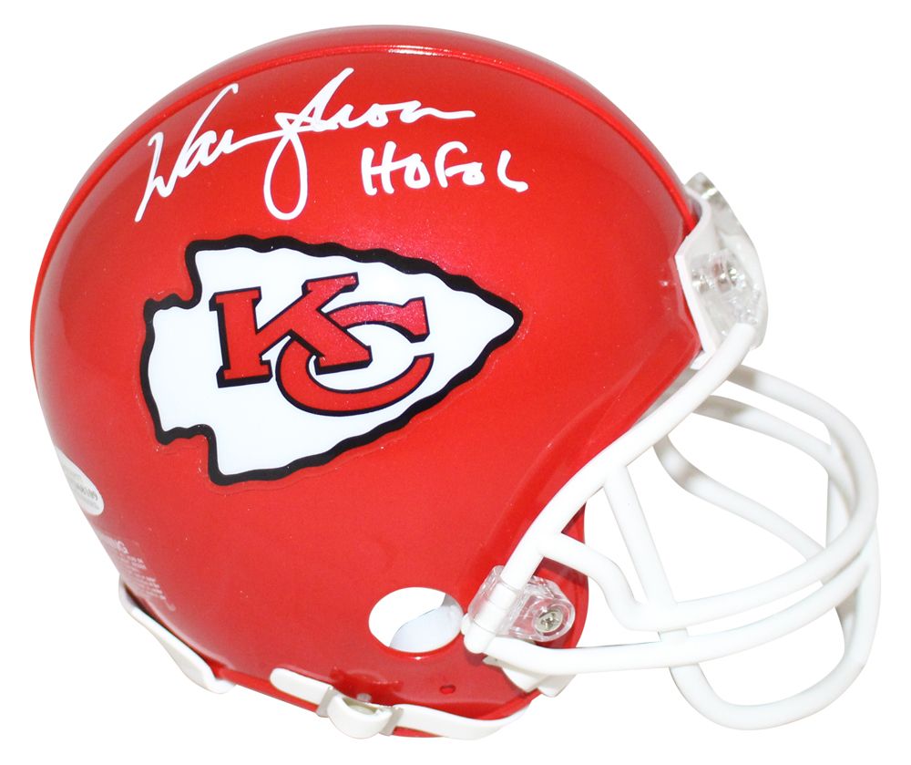 Warren Moon Autographed/Signed Kansas City Chiefs Mini Helmet HOF BAS