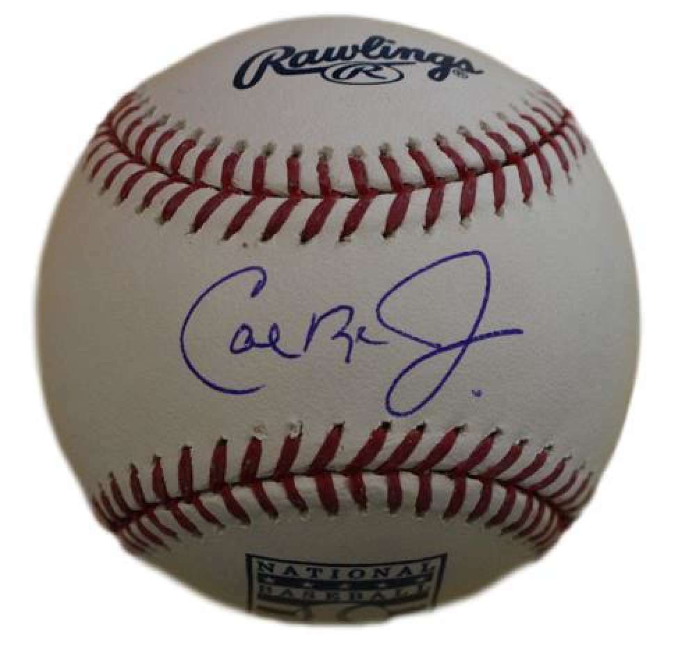 Cal Ripken Jr Autographed Baltimore Orioles OML Hall of Fame Baseball (Name Only) JSA