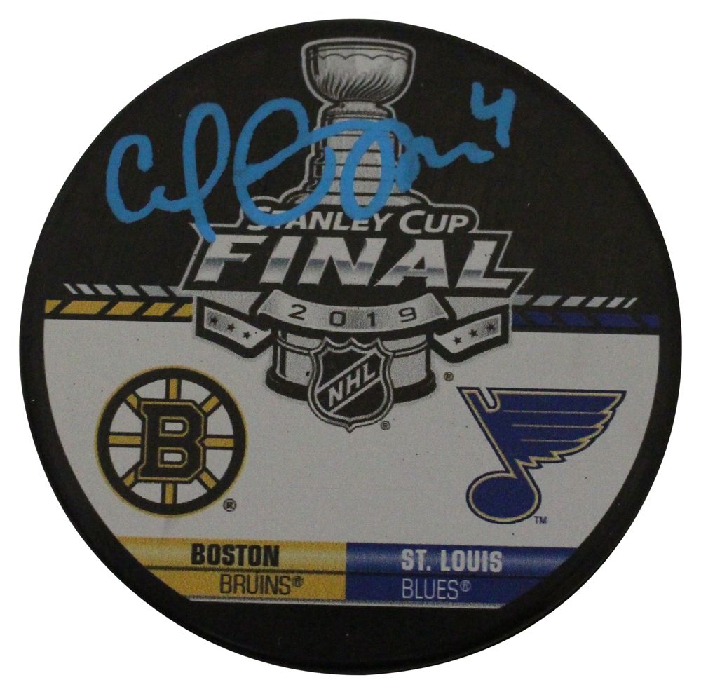 Carl Gunnarsson Autographed/Signed St Louis Blues 2019 Stanley Cup Puck FAN