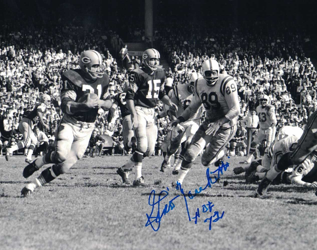 Gino Marchetti Autographed/Signed Baltimore Colts 8x10 Photo HOF