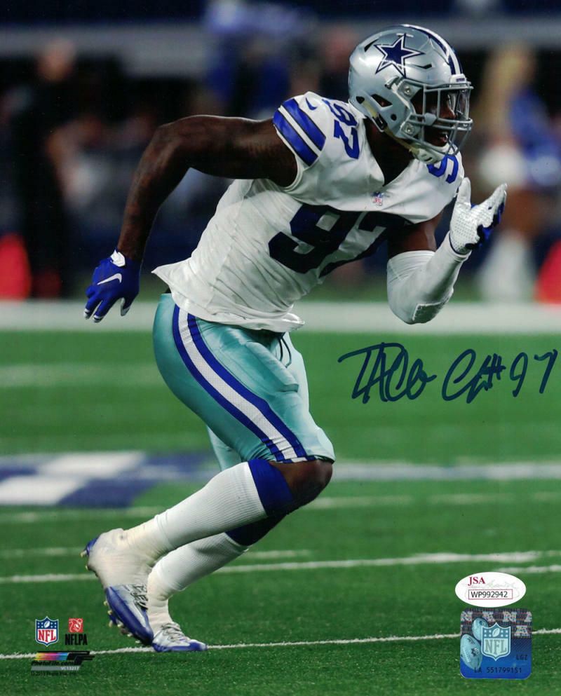 Taco Charlton Autographed Dallas Cowboys 8x10 Photo JSA